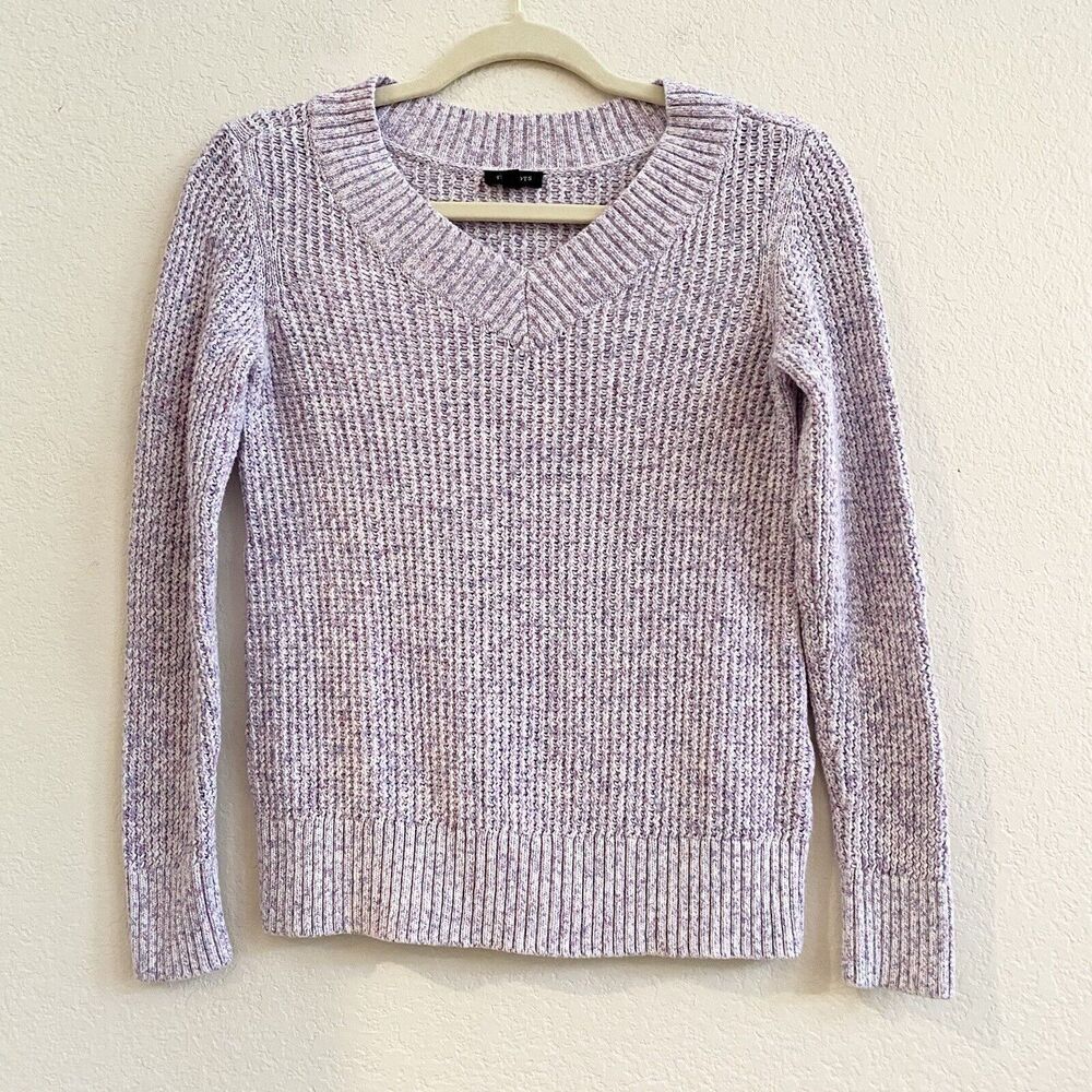 Talbots Lavender Scoop Neck Chenille Sweater